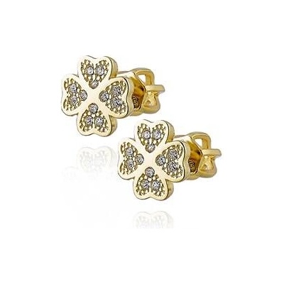 Nubis stříbrné šroubovací čtyřlístky NB-3624