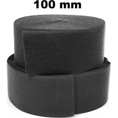 Pásek na suchý zip našívací Háček a Smyčka set barva grafitová 100 mm x 25 bm