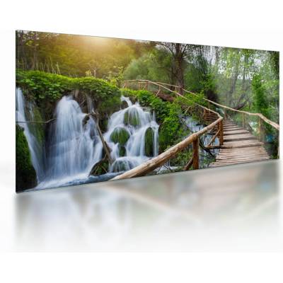 Skleněný obraz - Plitvická jezera, jednodílný 100x50 cm na skle