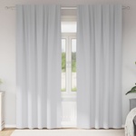 Pure Line Home Плътни завеси в цвят светлосив с комбиниран перделък, 2 бр. , 140 x 245 см