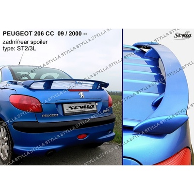 Spoiler na kapotu Peugeot 206 CC 2000-2012