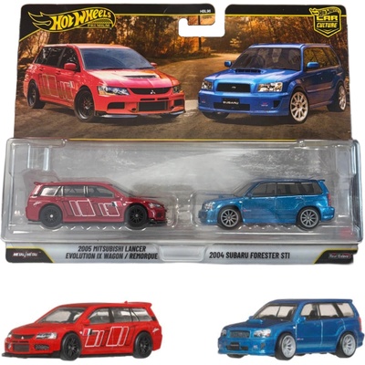 Mattel Hot Wheels Premium Car Culture TwinPack 2005 Mitsubishi Lancer EVO IX Wagon a 2004 Subaru Forester STI