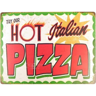Reklamná retro tabuľa PIZZA 40x30cm