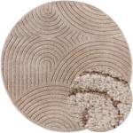 Elle Decoration Бежов кръгъл килим ø 200 cm Panglao New York Taupe - Elle Decoration (106204-200)