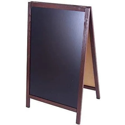 Двустранeн дървен дисплей за клиенти 93 x 56 см тъмно кафяв 3741