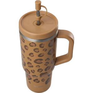 Qwetch Travel cup isotherme inox - Wild - 900ml - Camel