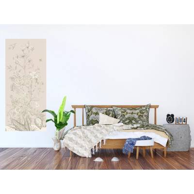 AG Design FTNV-2957 Vliesová fototapeta OLD GRAPHICS FLORALS, rozměry 90 x 202 cm