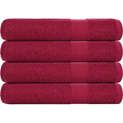 vidaXL Кърпи за сауна FROGN 4 бр. бордо 80x200 см 360 г/м2 (136744)