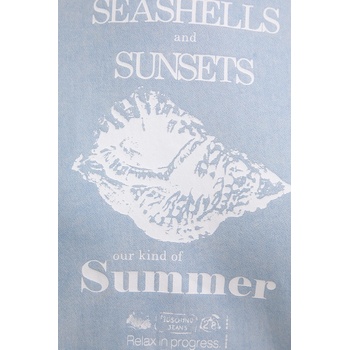 Moschino Jeans Памучен суичър Moschino Jeans в синьо с принт 1701 3730 (1701.3730)