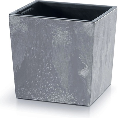 Prosperplast Kvetináč NURBI CUBE BETON EFFECT tmavo šedý, 29,5 cm