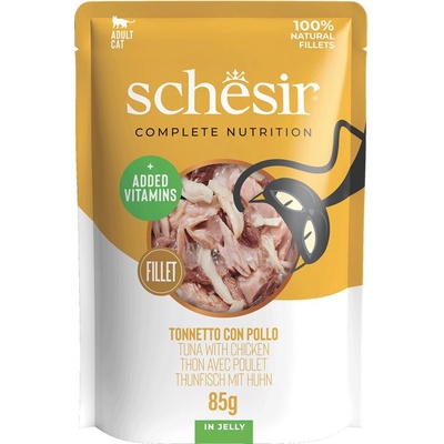Schesir Cat C&B Wet Adult Tuňák s kuřetem v želé 85 g