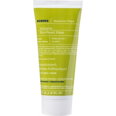 Korres Santorini Grape čisticí maska s aktivním uhlím 70 ml