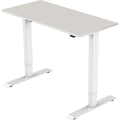 DELSO Výškově nastavitelný stůl ADJUSTER 140 x 60 cm bílá / světle šedá – Zboží Mobilmania