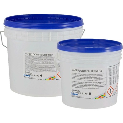 MAPEI Mapefloor Finish 50 N dvousložkový transparentní polyuretanový uzavírací nátěr na podlahy 10 kg (složka A 4.9 kg + složka B 5.1 kg)
