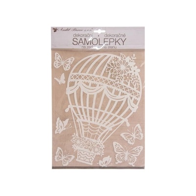 Anděl Samolepiaca dekorácia 10468 biely balón 27,5 x 41cm
