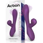 Action No. Eighteen Vibrator and Sucker with Oscillating & Finger Function Purple