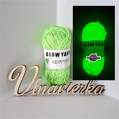 GLOW YARN priadza svietiaca v tme G003 zelená