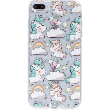 AppleMix BABACO Apple iPhone 6 Plus / 6S Plus - gumový - čiré - jednorožec na obláčiku