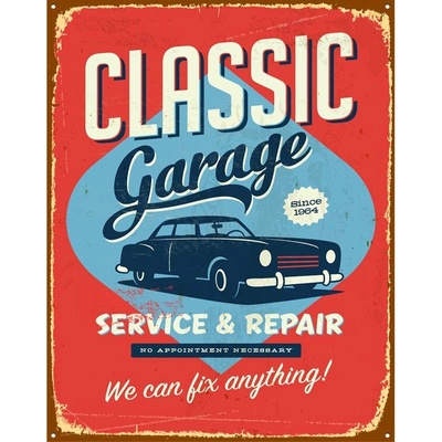 Ceduľa Classic Garage