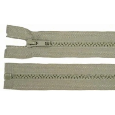 Zdrhovadlo zip kostěný 90 cm dělitelný šedá
