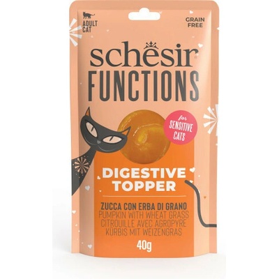 Schesir Cat Digestive Topper dýně a pšeničná tráva 40 g
