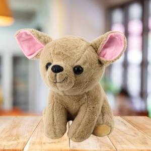 LEAN Toys Plush Mascot Cuddly Toy Small Dog Chihuahua Beige 22cm