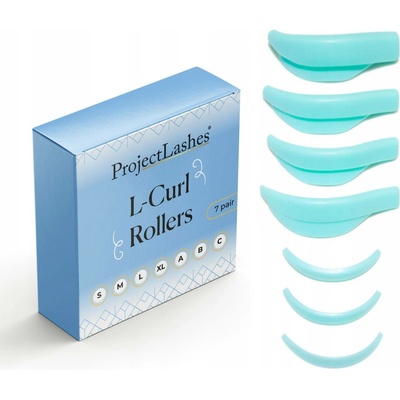 Silikonové natáčky válečky pro lifting řas ProjectLashes L-CURL Roller 7 párů