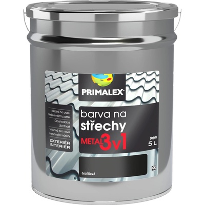Primalex Metal 3v1 Farba na strechy 5L metal grafitová