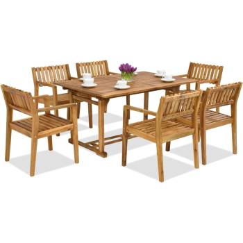 Image 1 of Garden Point Дървени градински мебели Burma/Timor 6 Garden Point (GAP150_6xGAP353)