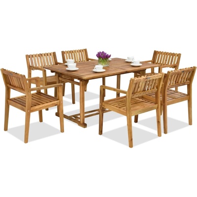 Garden Point Дървени градински мебели Burma/Timor 6 Garden Point (GAP150_6xGAP353)