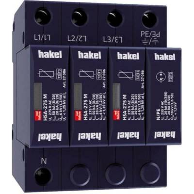 HAKEL 27084 HSA-275/3+1 M SPD - Svodič rázového přepětí typu T2+T3