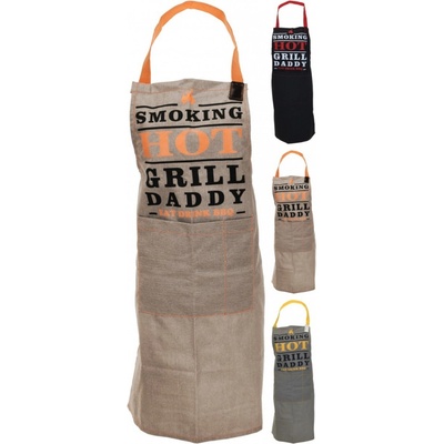 EXCELLENT Zástěra BBQ šedá/žlutá