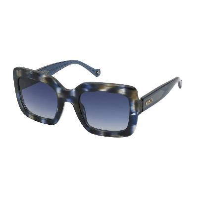 Слънчеви очила Nina ricci SNR322 woman sunglasses - Blue (Shiny Blue Pattern Brown)