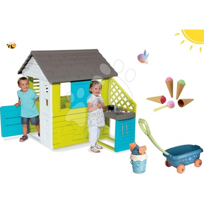 Smoby set domeček Pretty Blue kolečko hledá se Dory a Écoiffier zmrzlina 810703-1