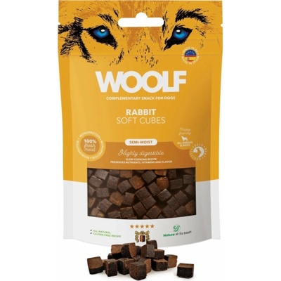 WOOLF Soft Cubes Rabbit pamlsek pro psa 100 g