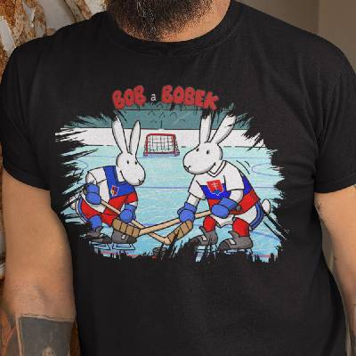 Tričko s potlačou Bob A Bobek čierna