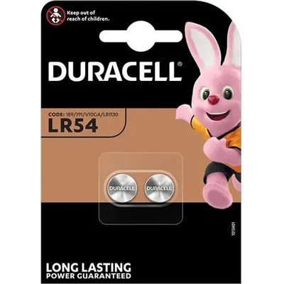Duracell Батерия алкална DURACELL LR1130 LR54 AG10, 2pk блистер 1.5V (DUR-BA-LR1130-2PK)
