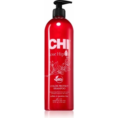 CHI Rose Hip Oil Shampoo šampón pre farbené vlasy 739 ml