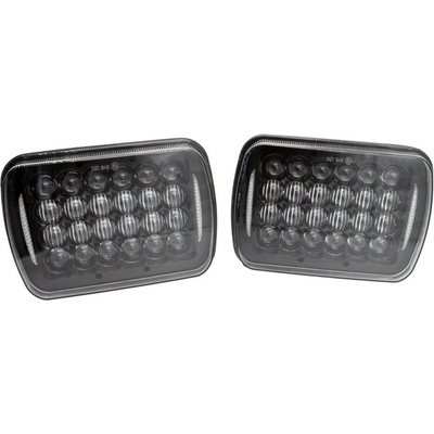 Súprava štvorcových svetlometov LED, Čierna, Jeep Cherokee XJ, Wrangler YJ, serie 5000
