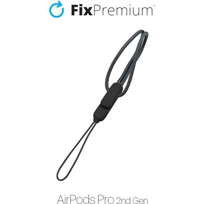 FixPremium - Popruh pro AirPods Pro 2, černá