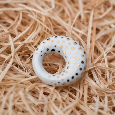 StehlikDesign brož Kamínek Stone gold Minimal 06 pozlacený 0197