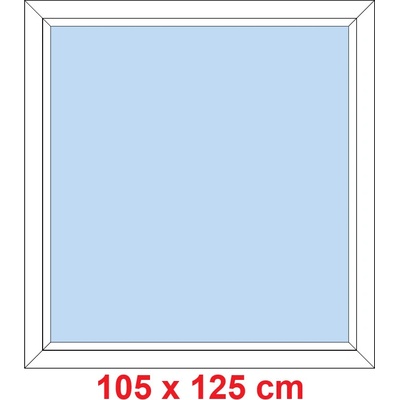 Soft Plastové okno 105x125 cm FIX neotevírav Bílá
