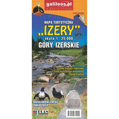 Góry Izerskie Jizerské hory turistická mapa