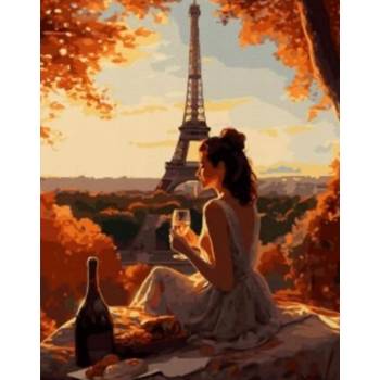 Image 1 of Norimpex - Puzzle Diamant painting: A woman in Paris 30x40 cm - 1 - 39 piese