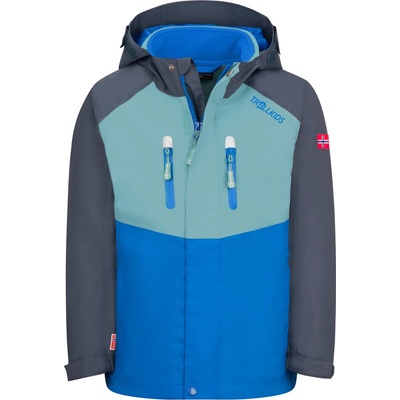 TROLLKIDS Детско 3-в-1 яке Trollkids Kid's Bryggen 3in1 Jacket 3-in-1 jacket - Dusky Turquoise / Dark Navy / Cobalt Blue - размер 116 (EU) (703-2234-1715)