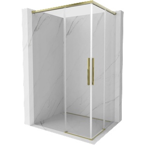 Mexen Rox Дуо плъзгаща се душ кабина 80 x 75 см, прозрачна, златна - 8C2D-080-075-50-00 (8C2D-080-075-50-00)