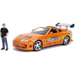 Jada Toys Бързи и яростни кола 1995 Toyota Supra 1: 24 + фигурка Брайън О’Конър (30738314R00)
