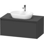 Duravit Ketho. 2 - Шкафче за умивалник с отвор 46x100x55 см, 1 чекмедже, графит матов K24886049490000 (K24886049490000)