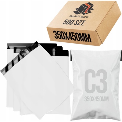 Kurýrní obálka SolidTape 350x450 mm bílá 500 ks