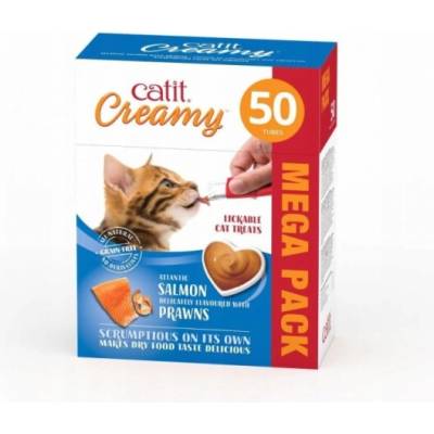 Catit Krémové Megapack losos s krevetami 50x10 g